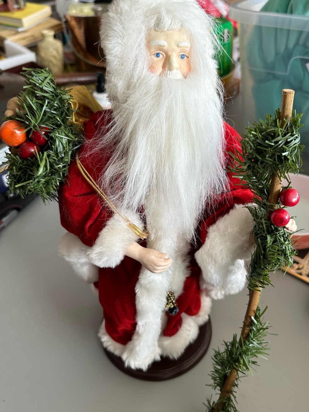 Classic Red and White Santa Holiday Figurine - Unbranded